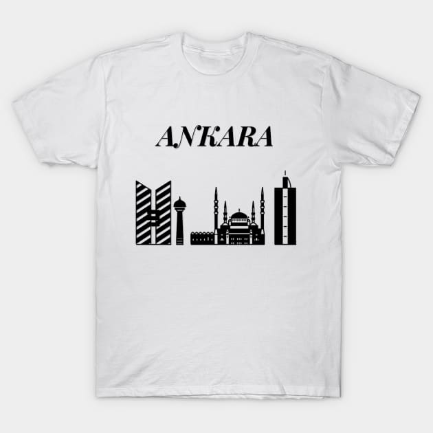 Ankara Skyline, Turkey, Turkish Capital T-Shirt by maro_00